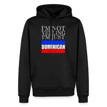 Nation Espagnole Saint Domingue Pays Médina République - Sweat à capuche Premium bio Homme - noir - Devant - Nico (187cm)