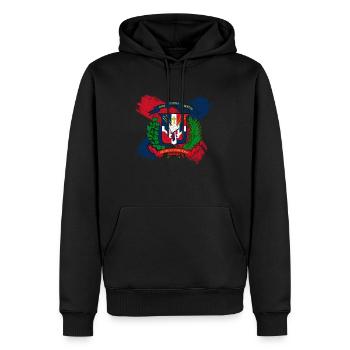 Dominikanische Republik Regenwald Dominikaner Flag - Männer Premium Bio Hoodie - Schwarz - Vorne - Nico (187cm)