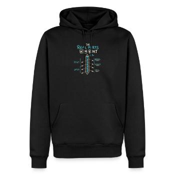 Une idée cadeau unique pour l'équipe d'aviron d'équipage - Sweat à capuche Premium bio Homme - noir - Devant - Nico (187cm)