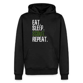 Scouting - Men’s Premium Organic Hoodie - black - Front - Nico (187cm)