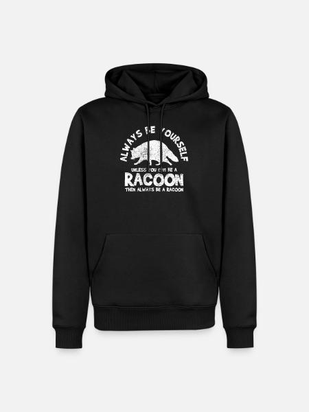 Raccoon animal - Men’s Premium Organic Hoodie - black