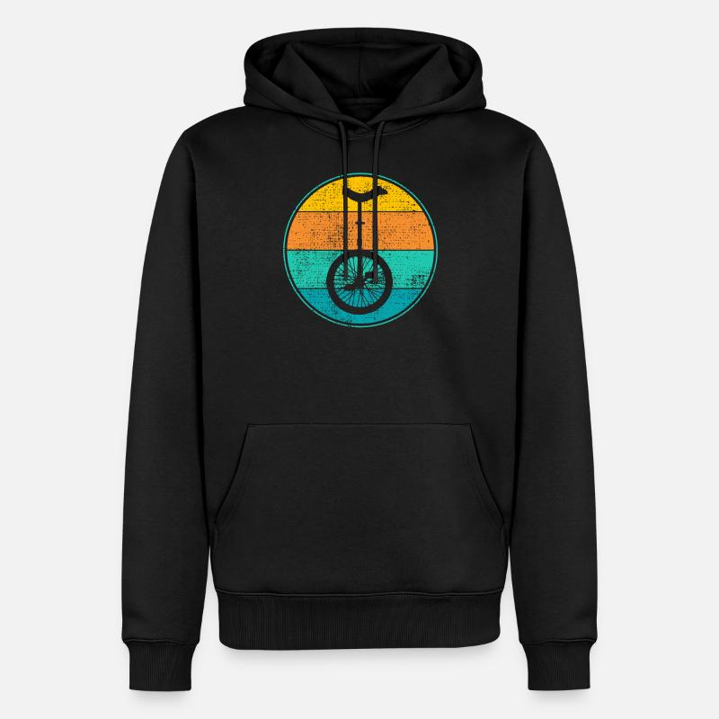 monocycle - Sweat à capuche Premium bio Homme - noir