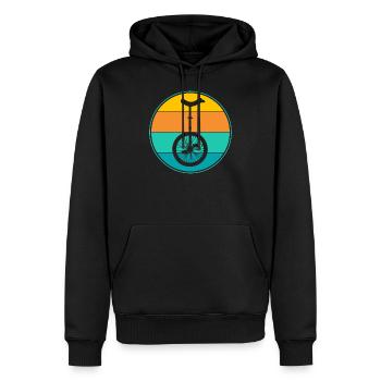 Einradfahren - Männer Premium Bio Hoodie - Schwarz - Vorne - Nico (187cm)
