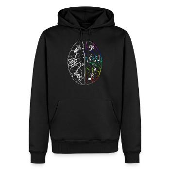 Brain Neurology - Men’s Premium Organic Hoodie - black - Front - Nico (187cm)