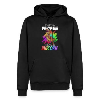 Licorne TRIN Licorne Drôle Licorne - Sweat à capuche Premium bio Homme - noir - Devant - Nico (187cm)