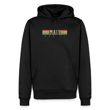 Maui Hawaii - Männer Premium Bio Hoodie - Schwarz - Vorne - Nico (187cm)