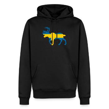Pays Suède Schwedish Norvège Allemagne - Sweat à capuche Premium bio Homme - noir - Devant - Nico (187cm)