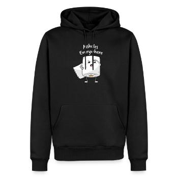 Assholes Everywhere Geschenk Klopapier Beleidigung - Männer Premium Bio Hoodie - Schwarz - Vorne - Nico (187cm)