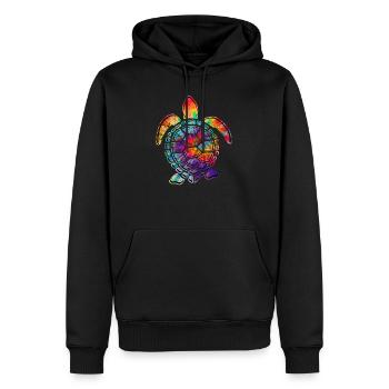 Bunte Schildkröte - Sweat à capuche Premium bio Homme - noir - Devant - Nico (187cm)
