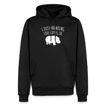 Hippopotamus Savannah - Men’s Premium Organic Hoodie - black - Front - Nico (187cm)