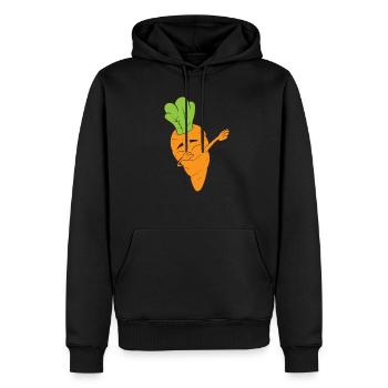 Dabbing Karotte, Möhre, Wurzel, Gemüse, Vegetarisc - Männer Premium Bio Hoodie - Schwarz - Vorne - Nico (187cm)