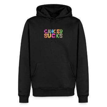 Krebs - Männer Premium Bio Hoodie - Schwarz - Vorne - Nico (187cm)