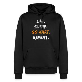 Kart Kart - Sweat à capuche Premium bio Homme - noir - Devant - Nico (187cm)