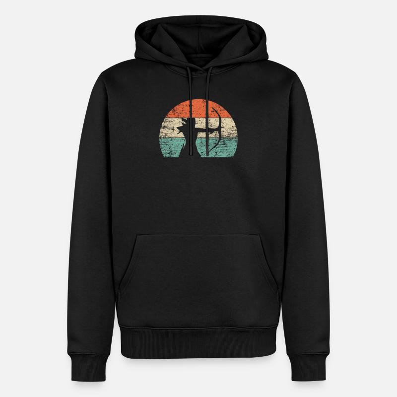 Bogenschießen - Männer Premium Bio Hoodie - Schwarz