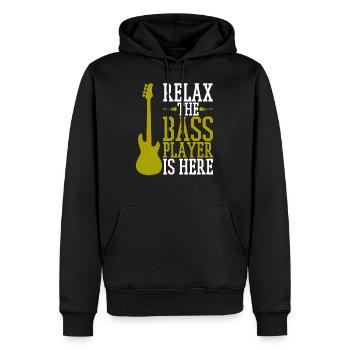 Bassgitarre - Männer Premium Bio Hoodie - Schwarz - Vorne - Nico (187cm)