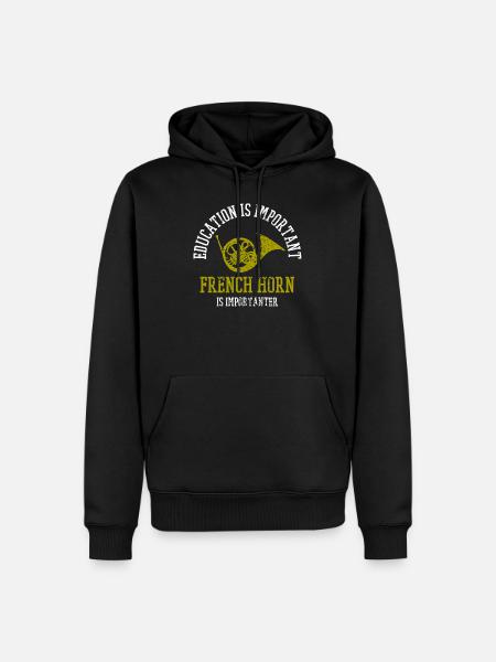 Waldhorninstrument - Männer Premium Bio Hoodie - Schwarz