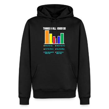 Graphique à secteurs - Graphique à gâteau - Amour - Amour - Sweat à capuche Premium bio Homme - noir - Devant - Nico (187cm)