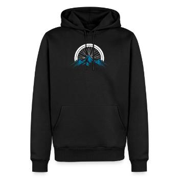 MTB - Men’s Premium Organic Hoodie - black - Front - Nico (187cm)