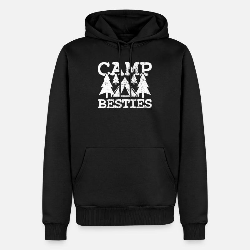 Camping - Männer Premium Bio Hoodie - Schwarz
