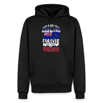 NewZealand,Flagge, Karte, neuseeland wappen - Männer Premium Bio Hoodie - Schwarz - Vorne - Nico (187cm)