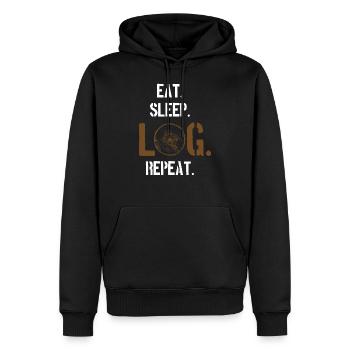 lumberjack - Men’s Premium Organic Hoodie - black - Front - Nico (187cm)