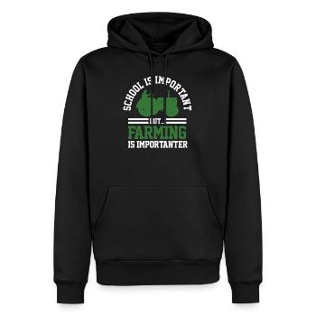 Landwirt - Männer Premium Bio Hoodie - Schwarz - Vorne - Nico (187cm)