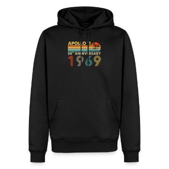 Apollo 11 Mondlandung zum 50-jährigen Jubiläum 1969 - Männer Premium Bio Hoodie - Schwarz - Vorne - Nico (187cm)
