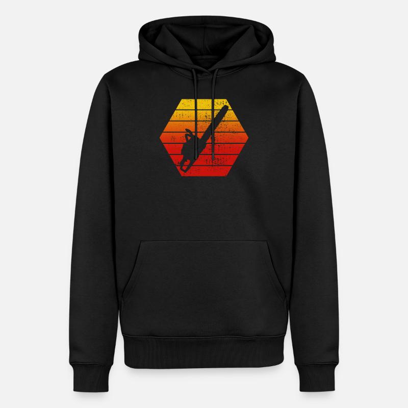 Motorsäge - Männer Premium Bio Hoodie - Schwarz