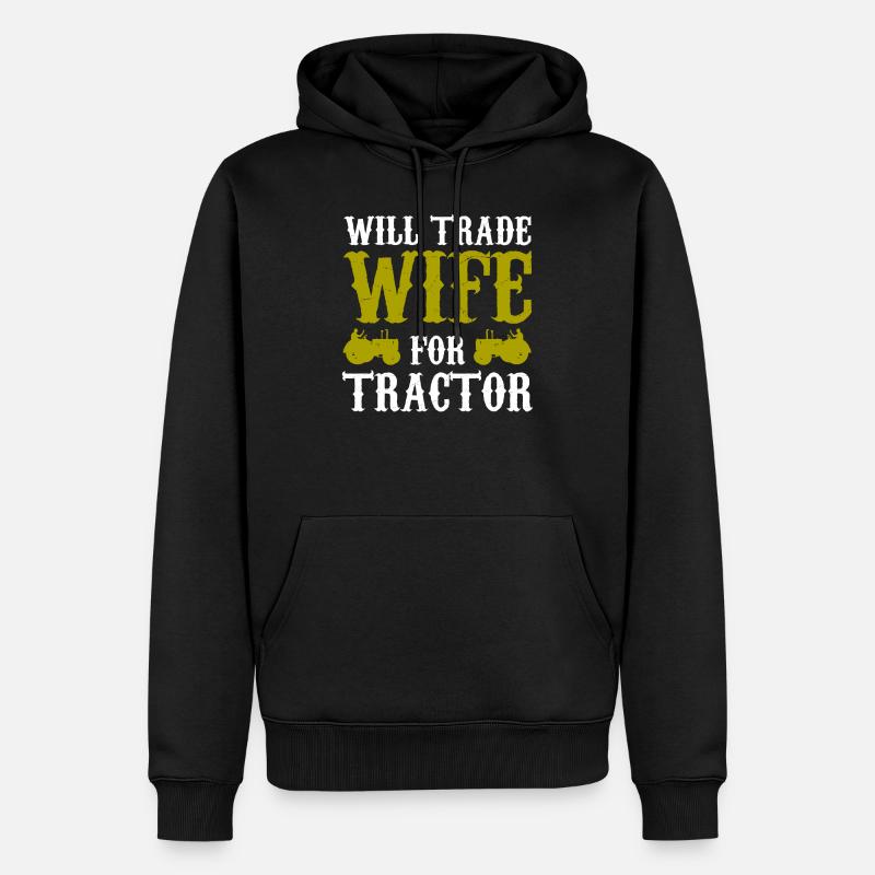 Traktor - Männer Premium Bio Hoodie - Schwarz