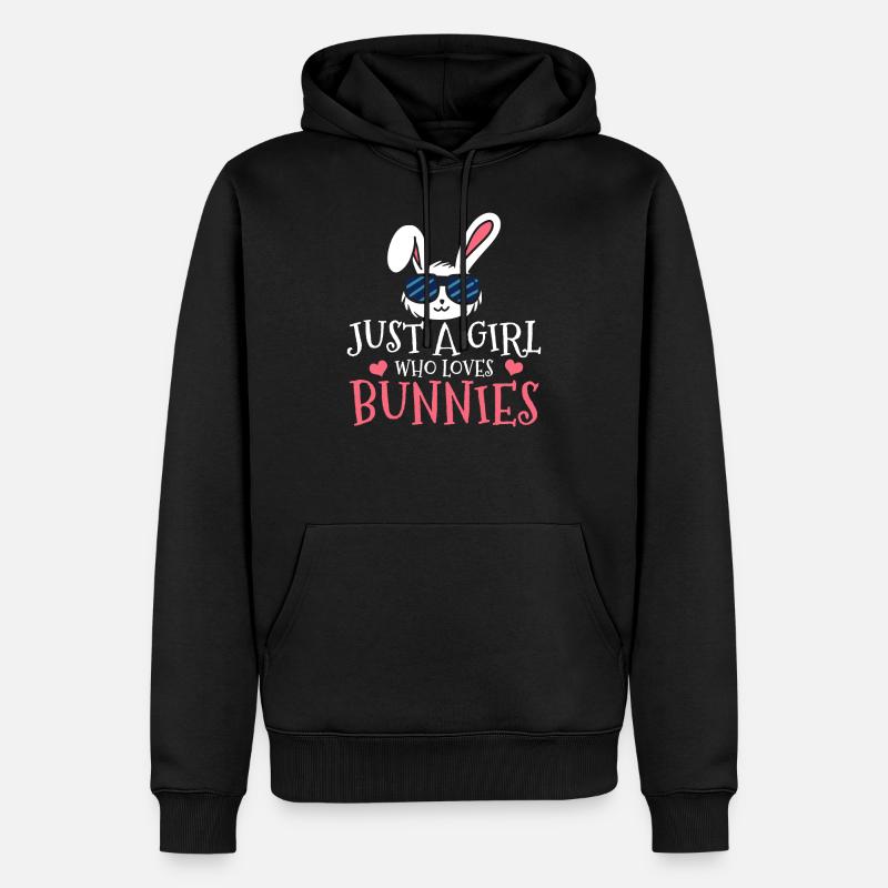 lapin - Sweat à capuche Premium bio Homme - noir
