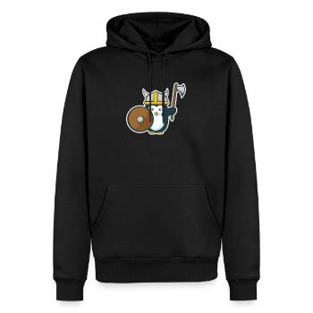Wikinger Geschenk Wikinger Kawaii Wikinger Helm - Männer Premium Bio Hoodie - Schwarz - Vorne - Nico (187cm)