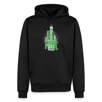 Pfeffi Crew Pfefferminzschnaps Likör Schnaps - Männer Premium Bio Hoodie - Schwarz - Vorne - Nico (187cm)