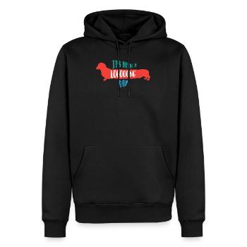 Dachshund Dachshund Teckel Mate Chiot Dachshund - Sweat à capuche Premium bio Homme - noir - Devant - Nico (187cm)