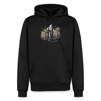 Beekeeper bees whisperer - Men’s Premium Organic Hoodie - black - Front - Nico (187cm)