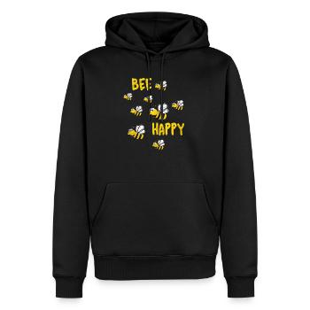 Abeille Abeilles Heureux Abeilles - Sweat à capuche Premium bio Homme - noir - Devant - Nico (187cm)