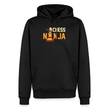Cooles Schach Ninja Schach-Liebhabergeschenk - Männer Premium Bio Hoodie - Schwarz - Vorne - Nico (187cm)