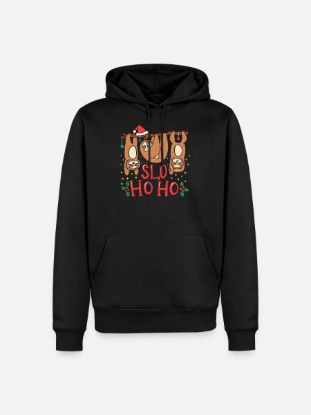Sloth Christmas - Men’s Premium Organic Hoodie - black