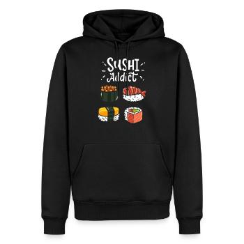 Sushi - Männer Premium Bio Hoodie - Schwarz - Vorne - Nico (187cm)