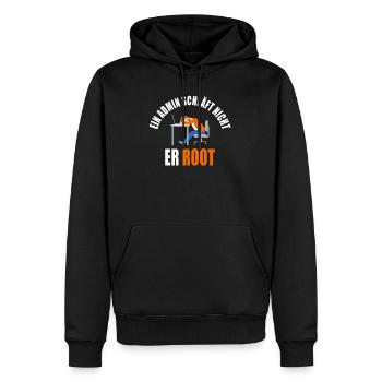 Ein Admin Schläft nicht er Root - Administrator - Männer Premium Bio Hoodie - Schwarz - Vorne - Nico (187cm)
