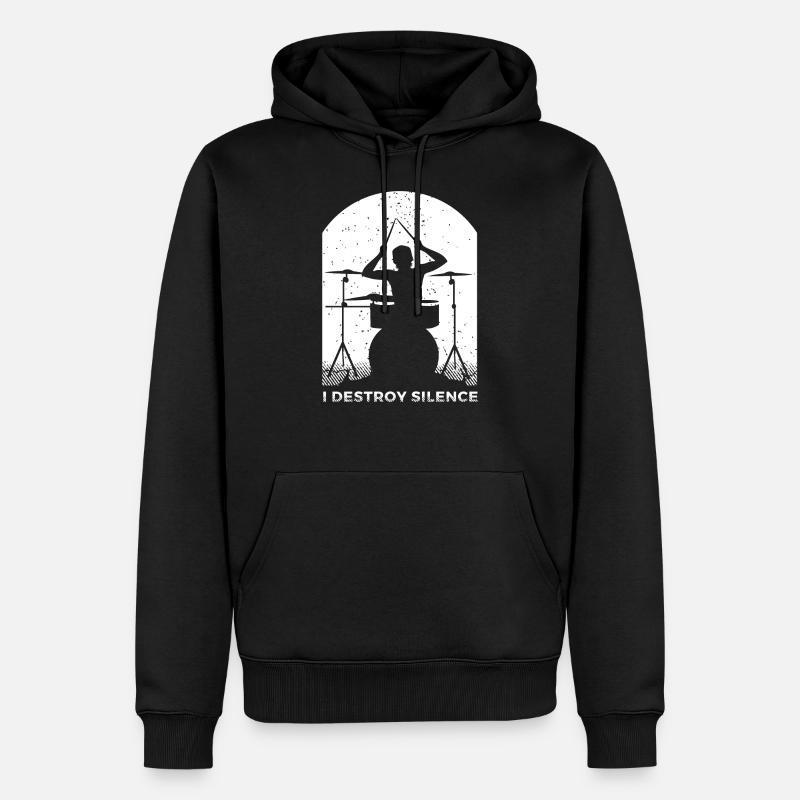 Drums Gift Drummer Percussion - Men’s Premium Organic Hoodie - black
