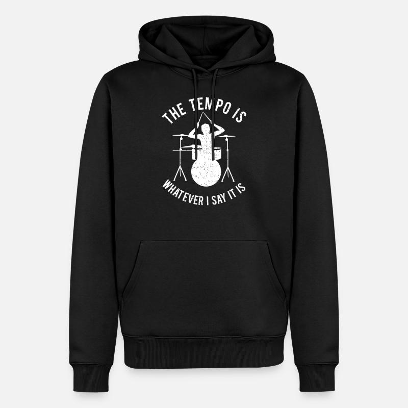 Batterie Percussion Percussion - Sweat à capuche Premium bio Homme - noir