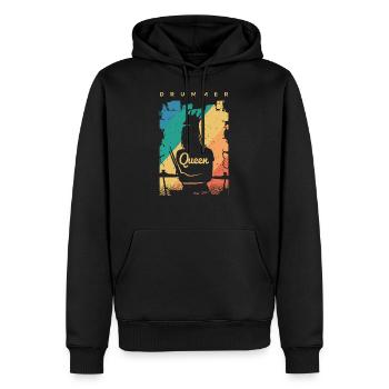 Schlagzeug Geschenk Schlagzeugspieler Percussion - Männer Premium Bio Hoodie - Schwarz - Vorne - Nico (187cm)