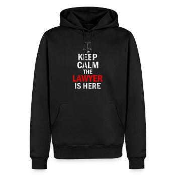 § Law Jura Rechtswissenschaften Gesetz Paragraph - Männer Premium Bio Hoodie - Schwarz - Vorne - Nico (187cm)