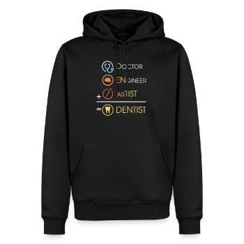 Doctor Engineer Artist Equal Dentist Funny - Männer Premium Bio Hoodie - Schwarz - Vorne - Nico (187cm)