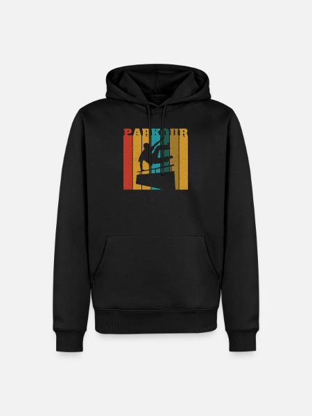 Parkour - Männer Premium Bio Hoodie - Schwarz