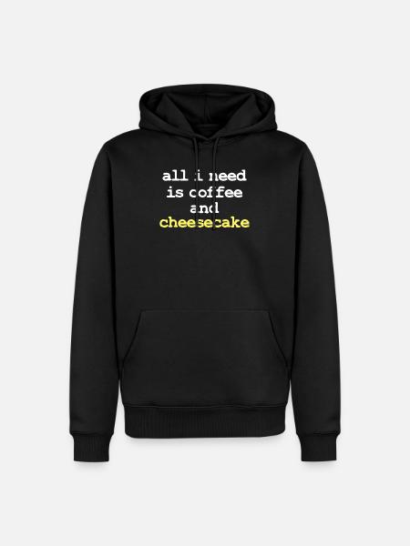 Cheesecake - Men’s Premium Organic Hoodie - black