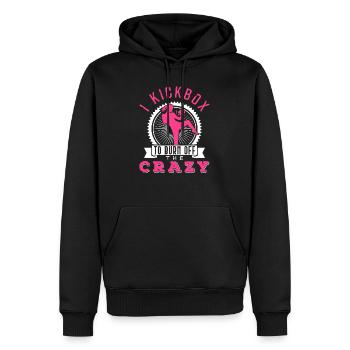 Je Kickbox pour brûler le cadeau fan fou de Kickboxer - Sweat à capuche Premium bio Homme - noir - Devant - Nico (187cm)