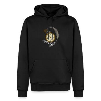 Zeit ist Gold tolle Geschenkidee für Hand Uhren - Männer Premium Bio Hoodie - Schwarz - Vorne - Nico (187cm)