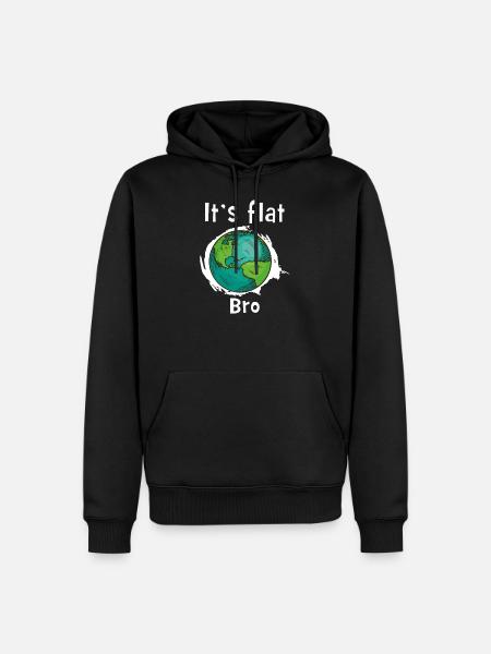She is flat earth - Men’s Premium Organic Hoodie - black