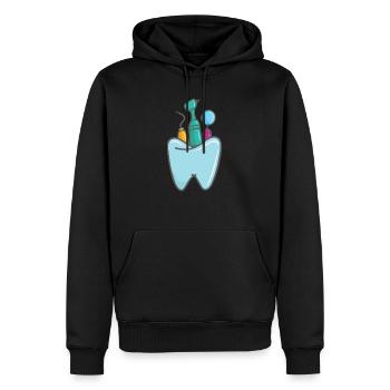 Cool Dentist Instruments Dentists gift - Sweat à capuche Premium bio Homme - noir - Devant - Nico (187cm)